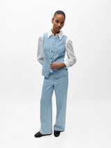 Light Blue Denim White Bukser fra Object - 23048741