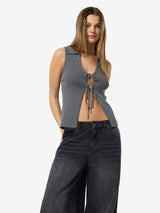 Charcoal Gray Striktrøje fra Noisy May - 27034650