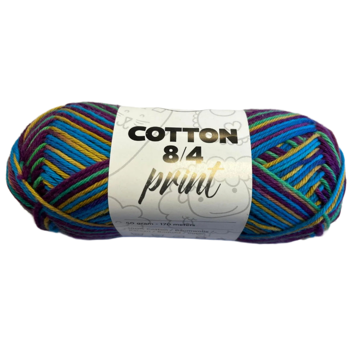 Bomuld garn Farmers Yarn print 8/4 50 g. fv. 18