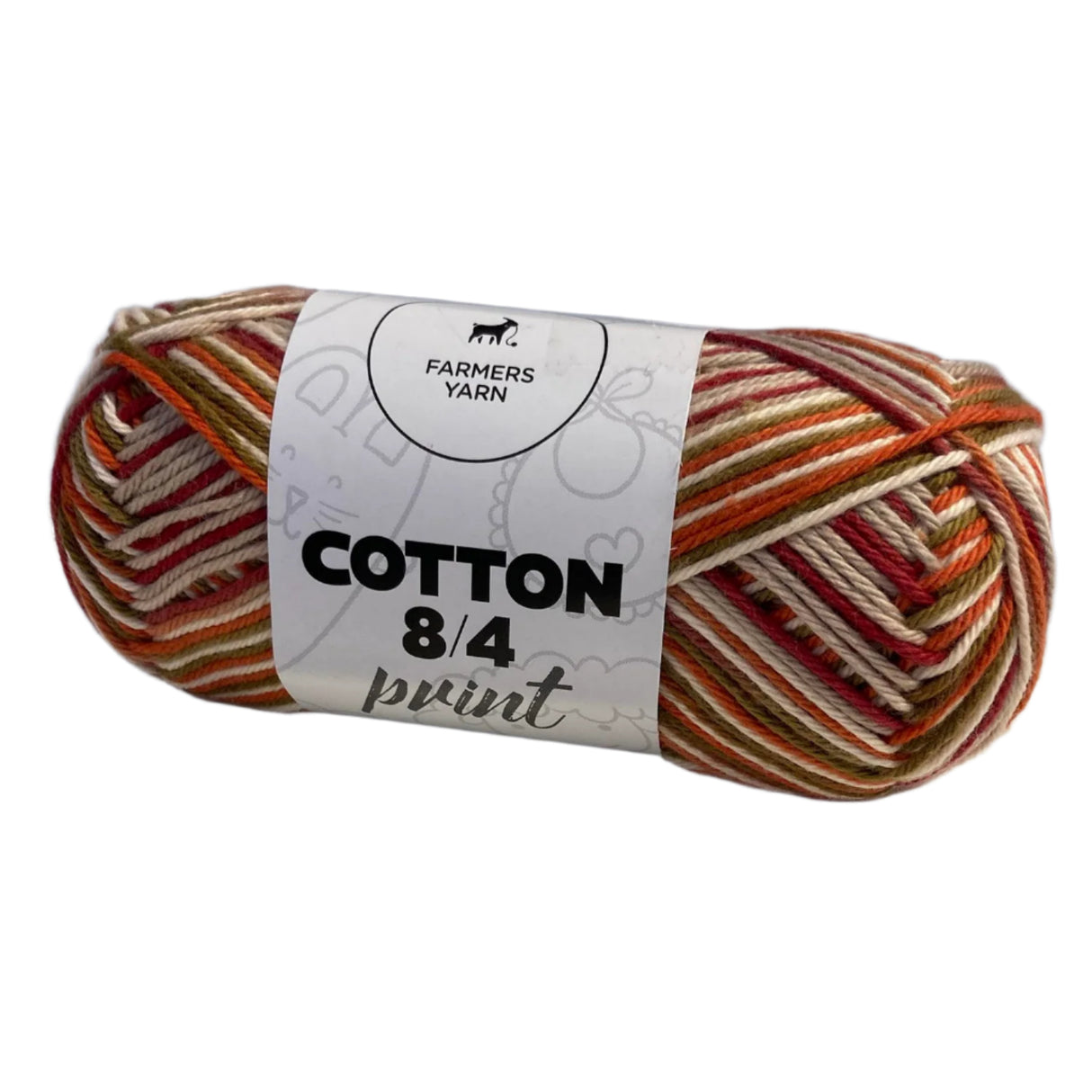 Bomuld garn Farmers Yarn print 8/4 50 g. fv. 05