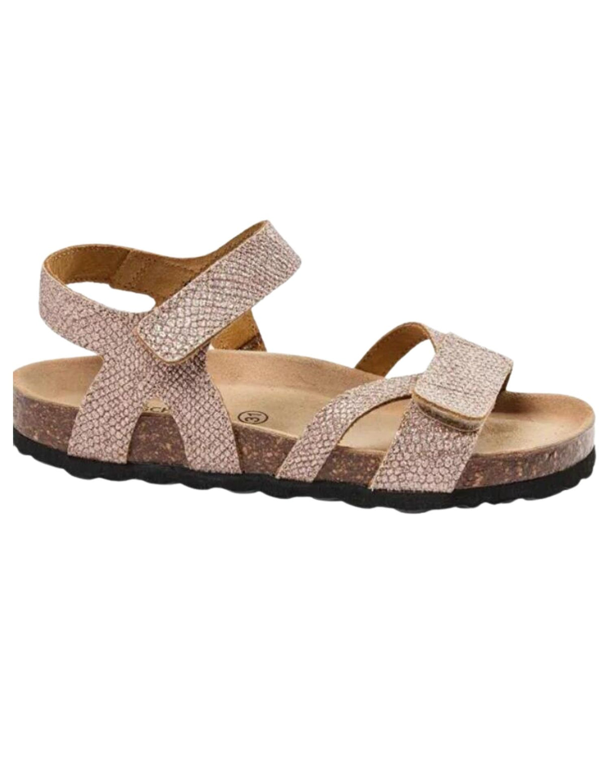 Metalic Sofie Schnoor sandal - Nude Rose - Velcro - G231825-4060