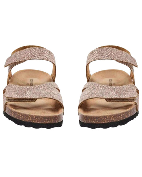Metalic Sofie Schnoor sandal - Nude Rose - Velcro - G231825-4060