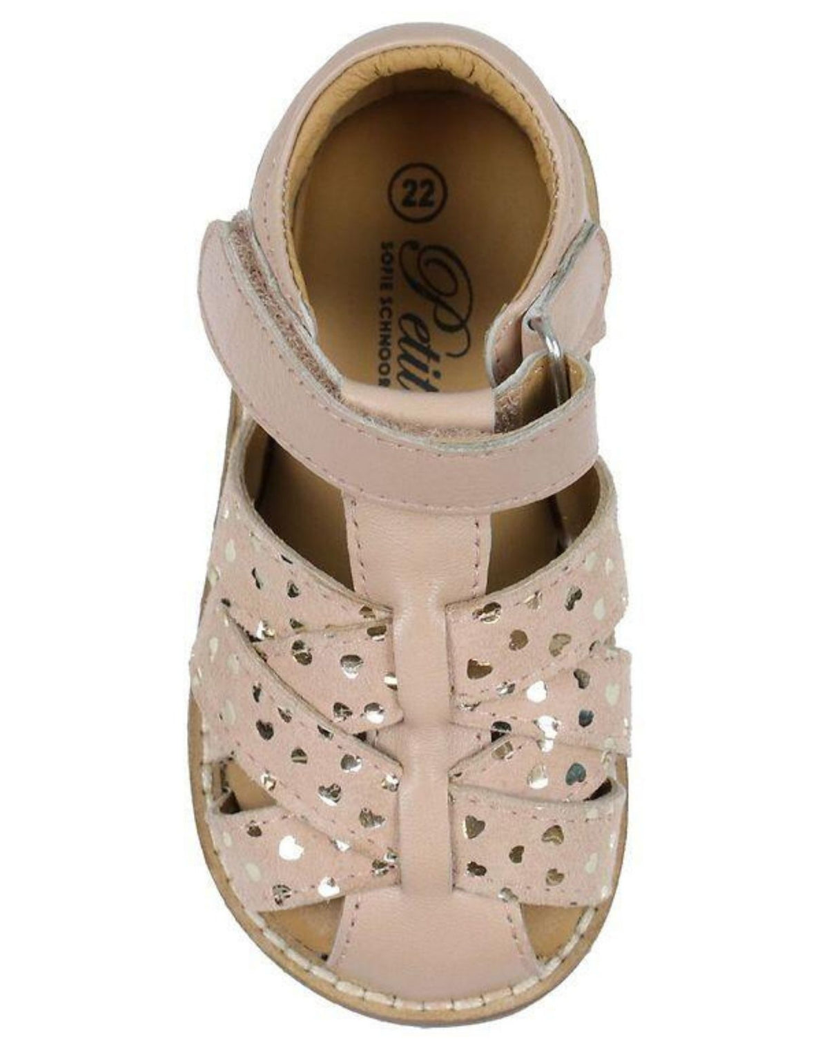 Lyserød Sofie Schnoor sandal med guld hjerter - Nude Rose - P231828-4060