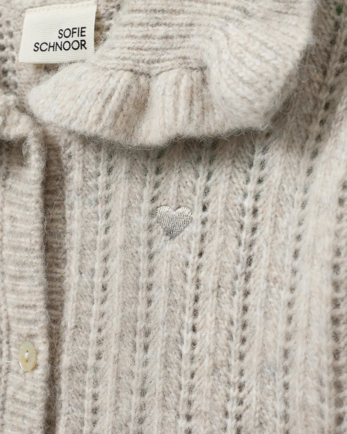 Lysegrå - Ecru Melange - Sofie Schnoor - Strik - P253405-0136