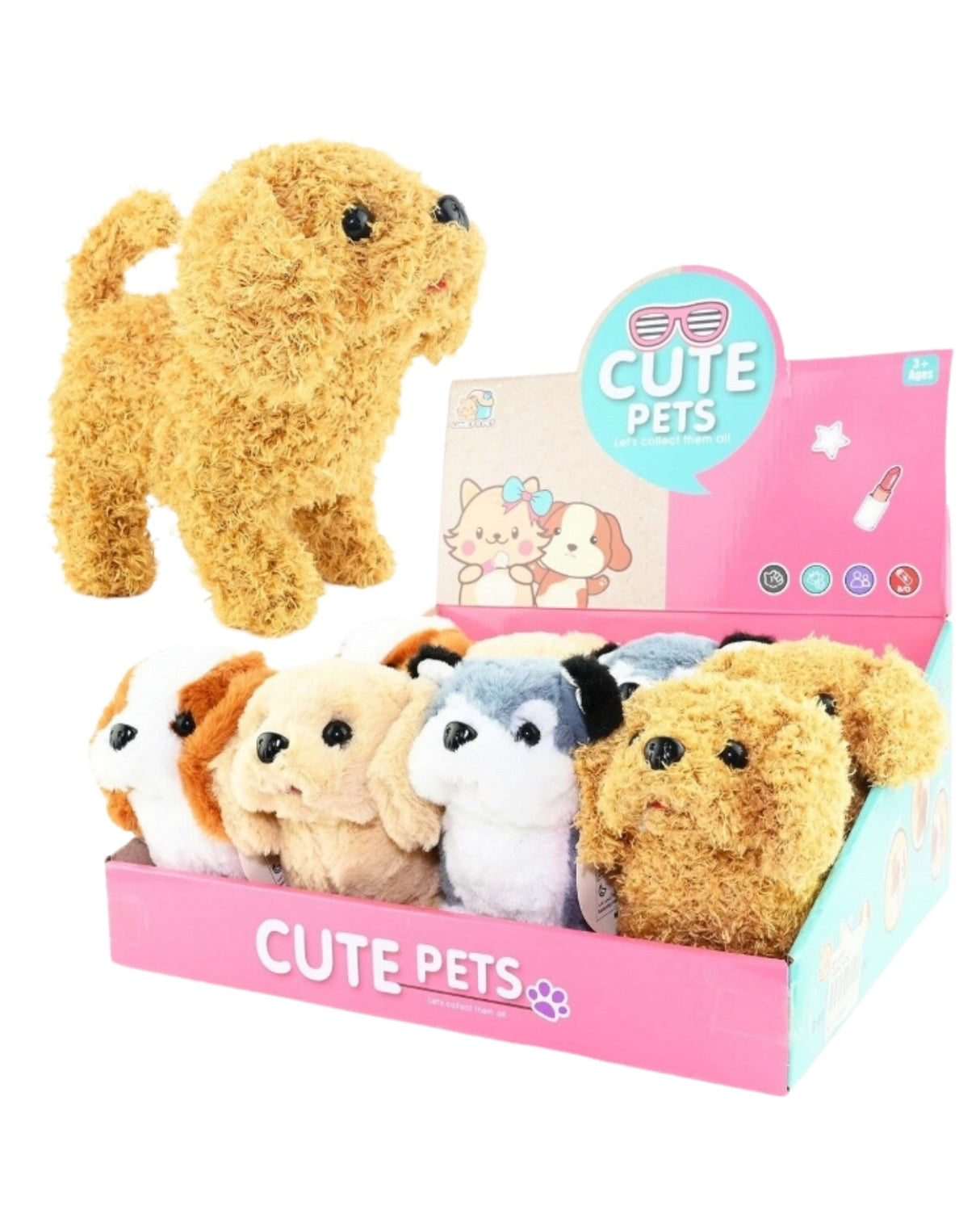 Pet Dog Electric B/O vælg mellem 4ass 18cm