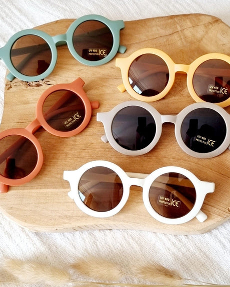 Solbriller til børn - UV400 Runde - Beige