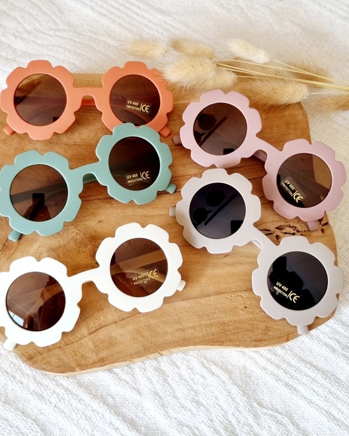 Solbriller til børn - UV400 Flower - Old Pink