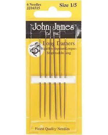 Darting needle no. 1-5 silver 6 pcs.