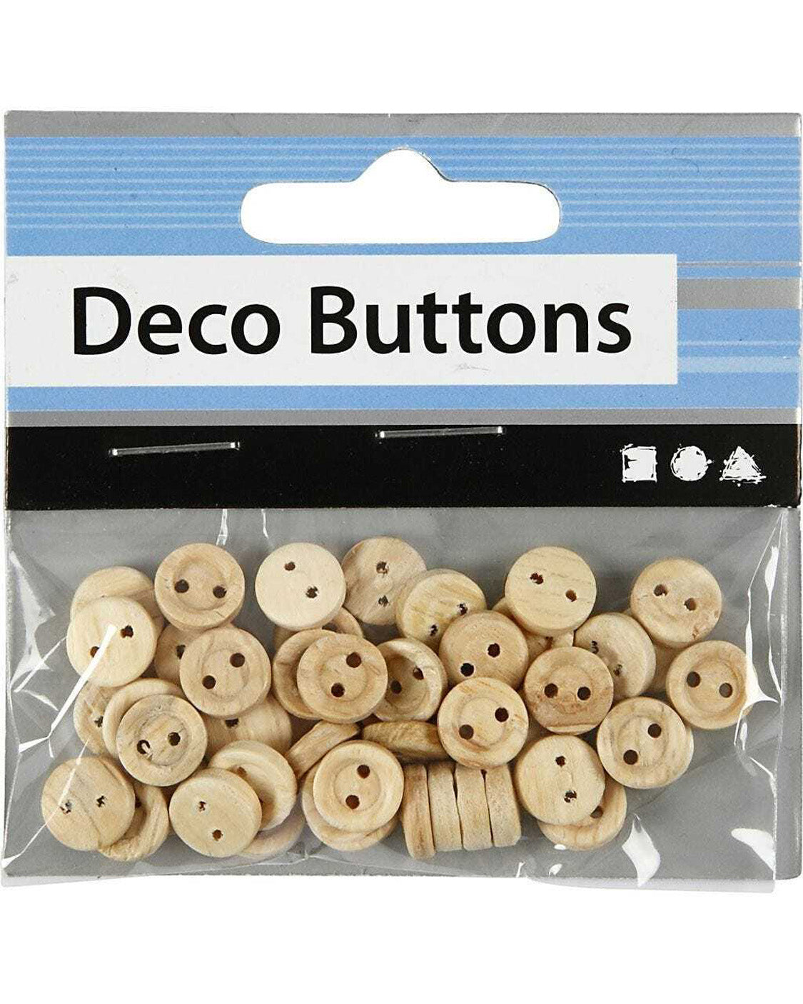 Wooden buttons Ø 8mm with 2 holes 50 pcs.