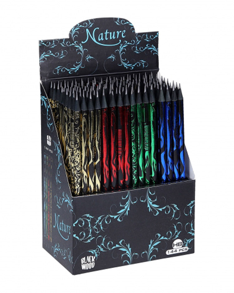 Pencil SPIRIT black with metallic foil 1 pc.