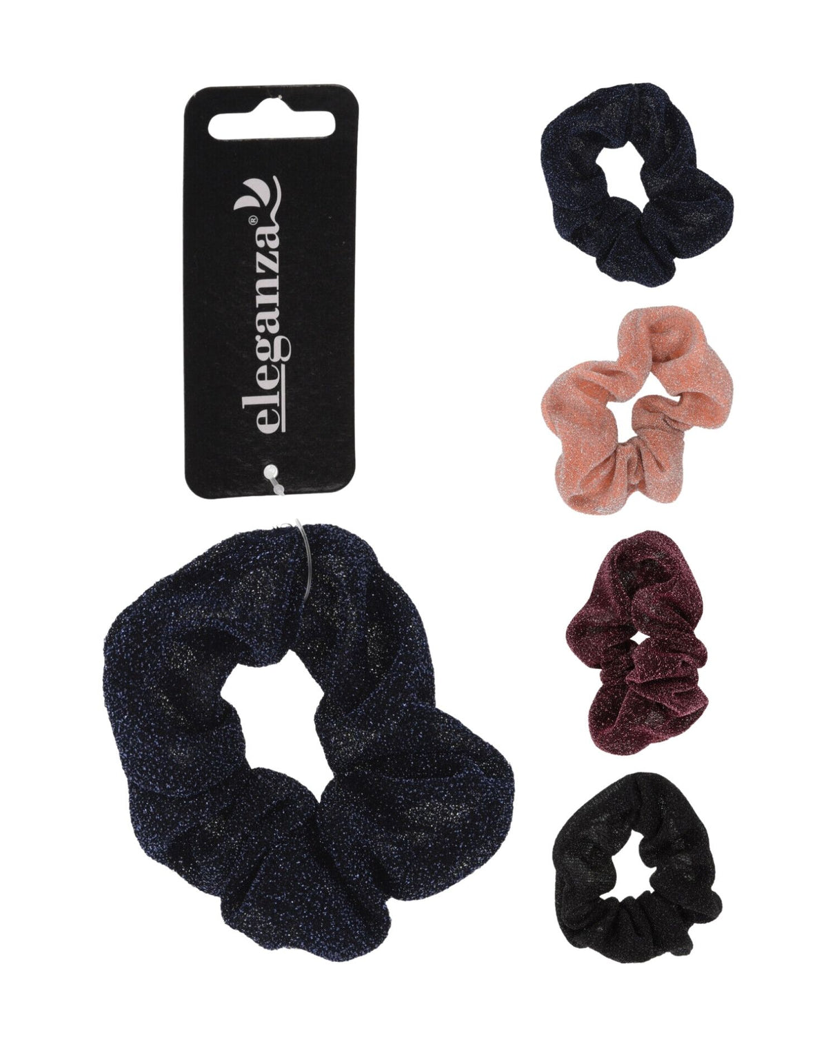 Hårelastik 100mm 1stk med glitter