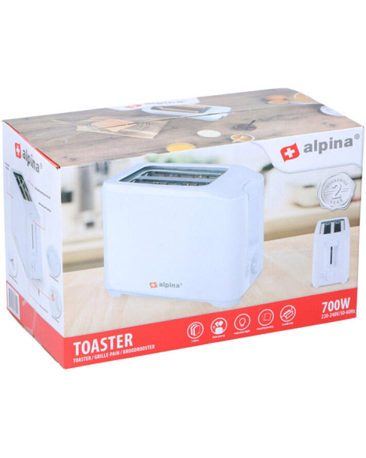 Toaster white 700W - alpina