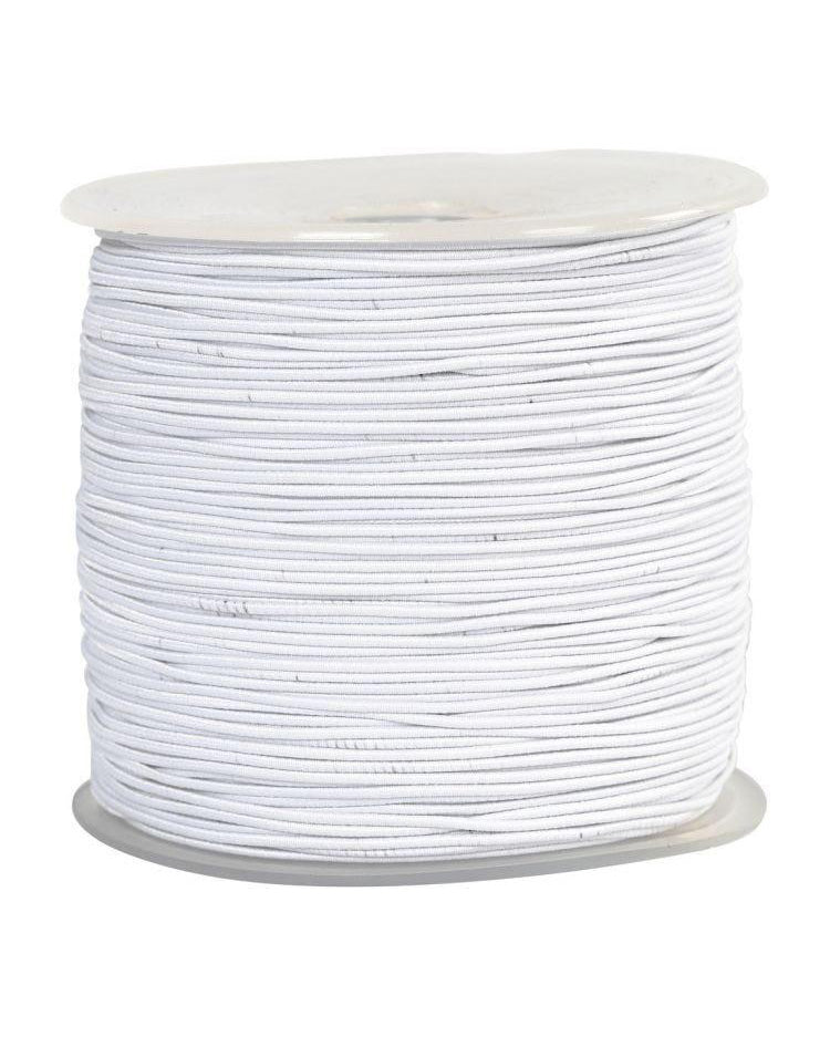 Elastic cord 1 mm - White per meter