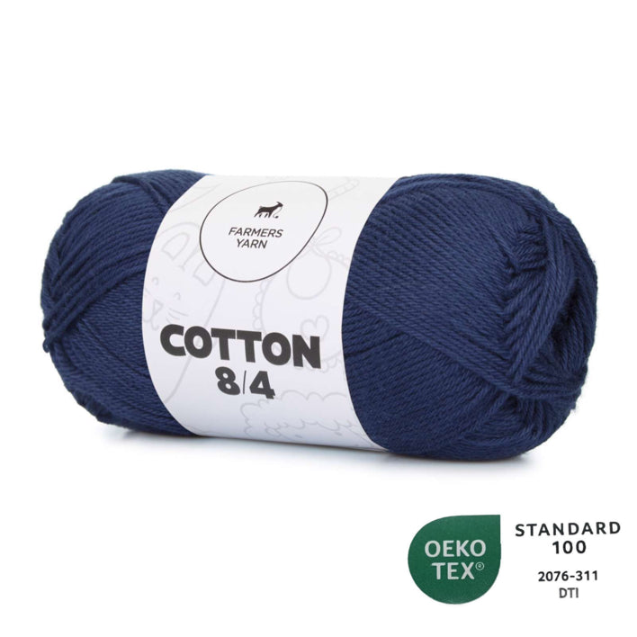 Bomuld garn Farmers Yarn fv. 41 Navy 8/4 50 g - OEKO TEX 100