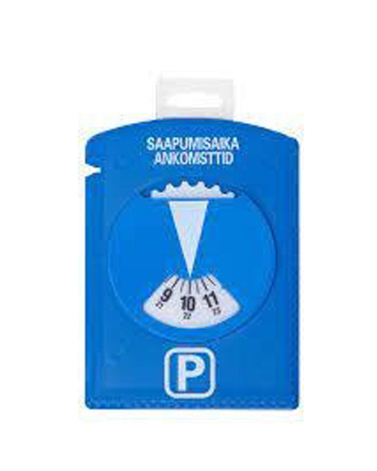 Parking disc and ice scraper in one for the car