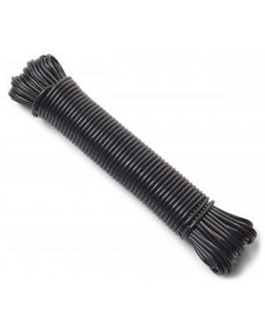 Tøjsnor plast 3 mm 20 meter sort