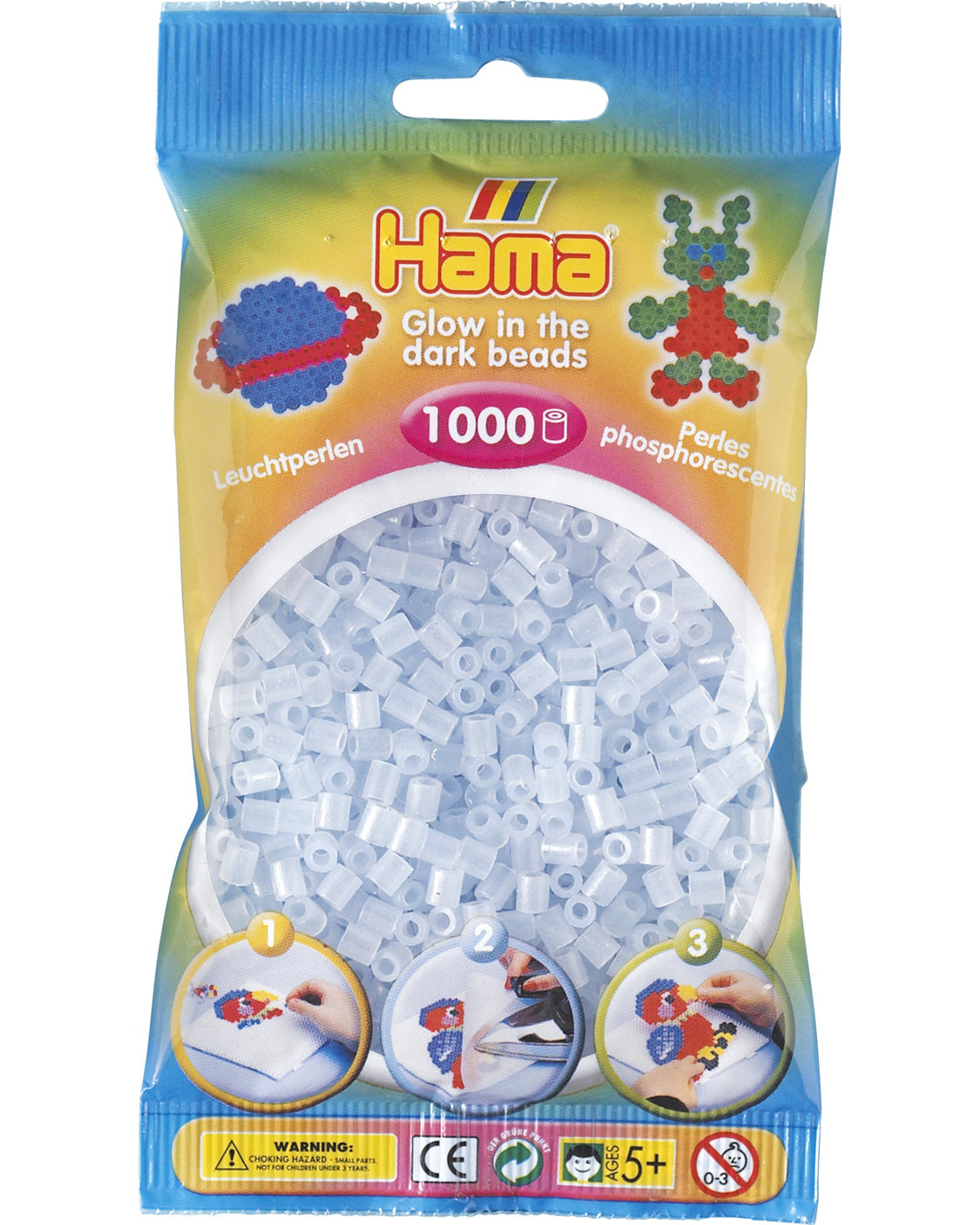 Hama beads 1000 pcs - 207-57 luminous blue