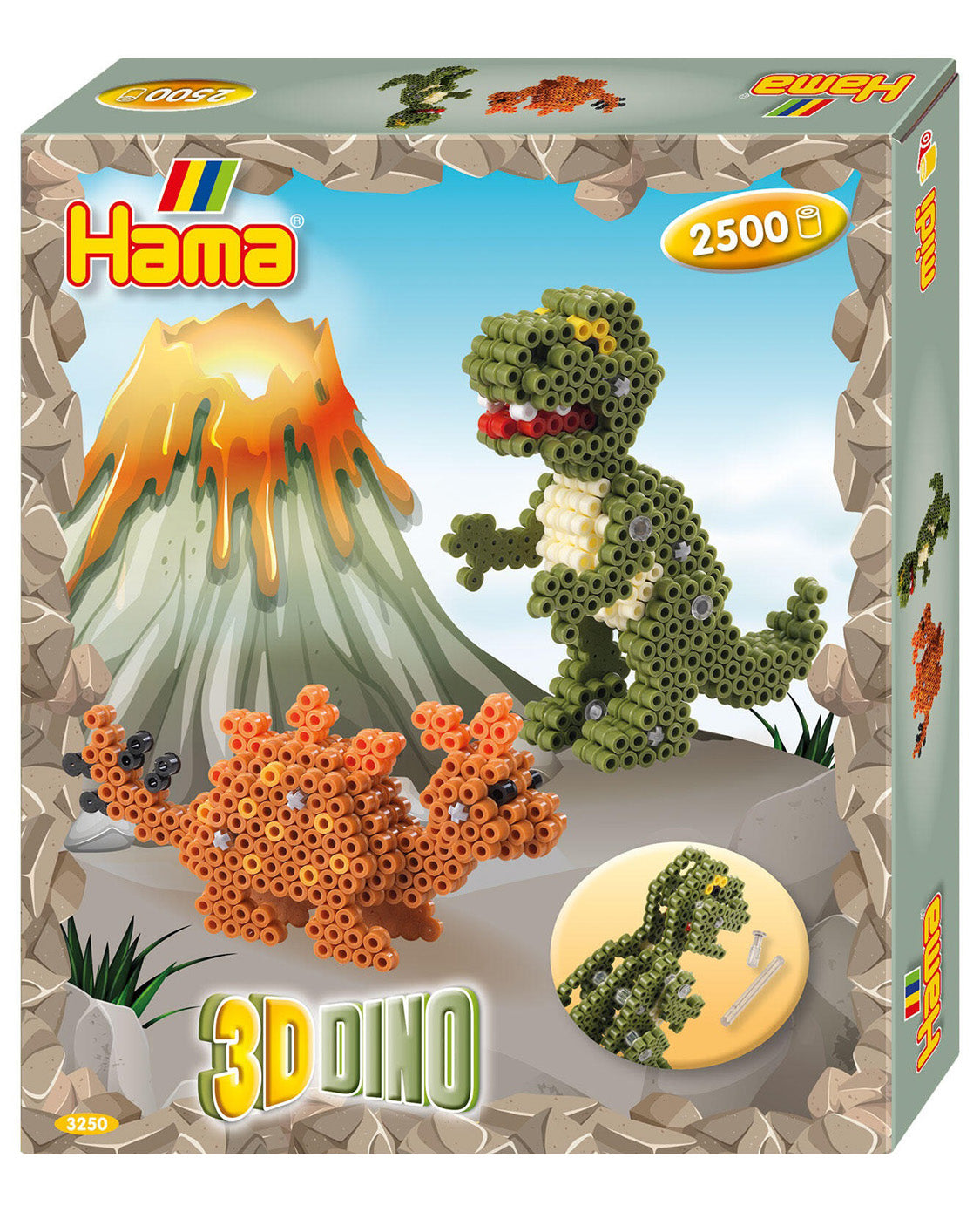 Hama midi box 3D Dino 2,500 beads - 3250