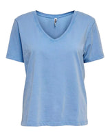 Blå Jdy T-shirt med V hals - 15239939