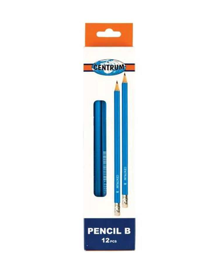 Blue pencil with top eraser 12 pcs.