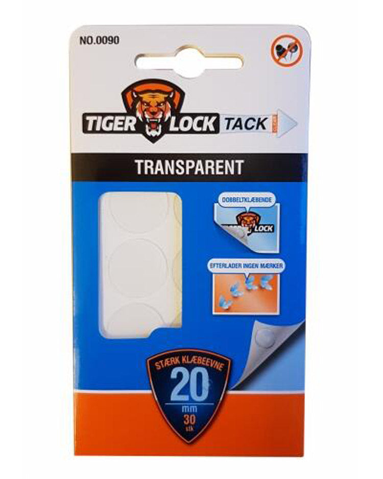 Transparent adhesive pads TIGER LOCK 30 pcs.