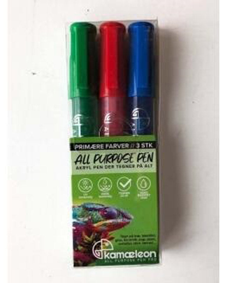 Stentusser 3 stk rød-blå-grøn