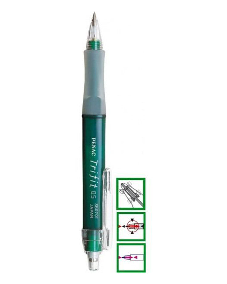 Stift blyanter med viskelæder - grøn