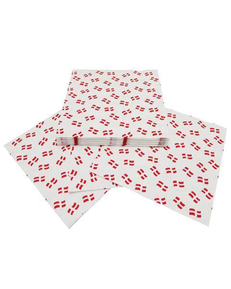 Servietter med flag 33x33cm 3-lag