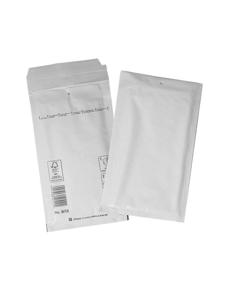 Boblekonvolut hvid 230x142mm udv. mål