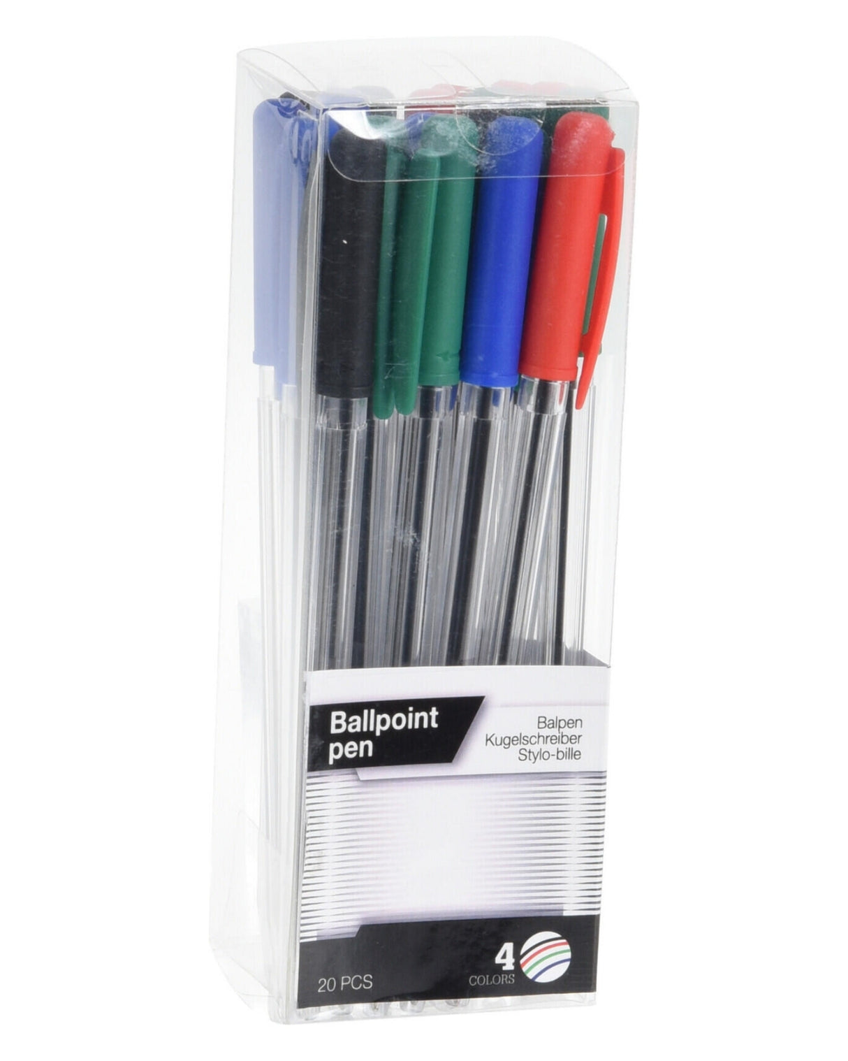 Kuglepen 20 stk. - 4 farver