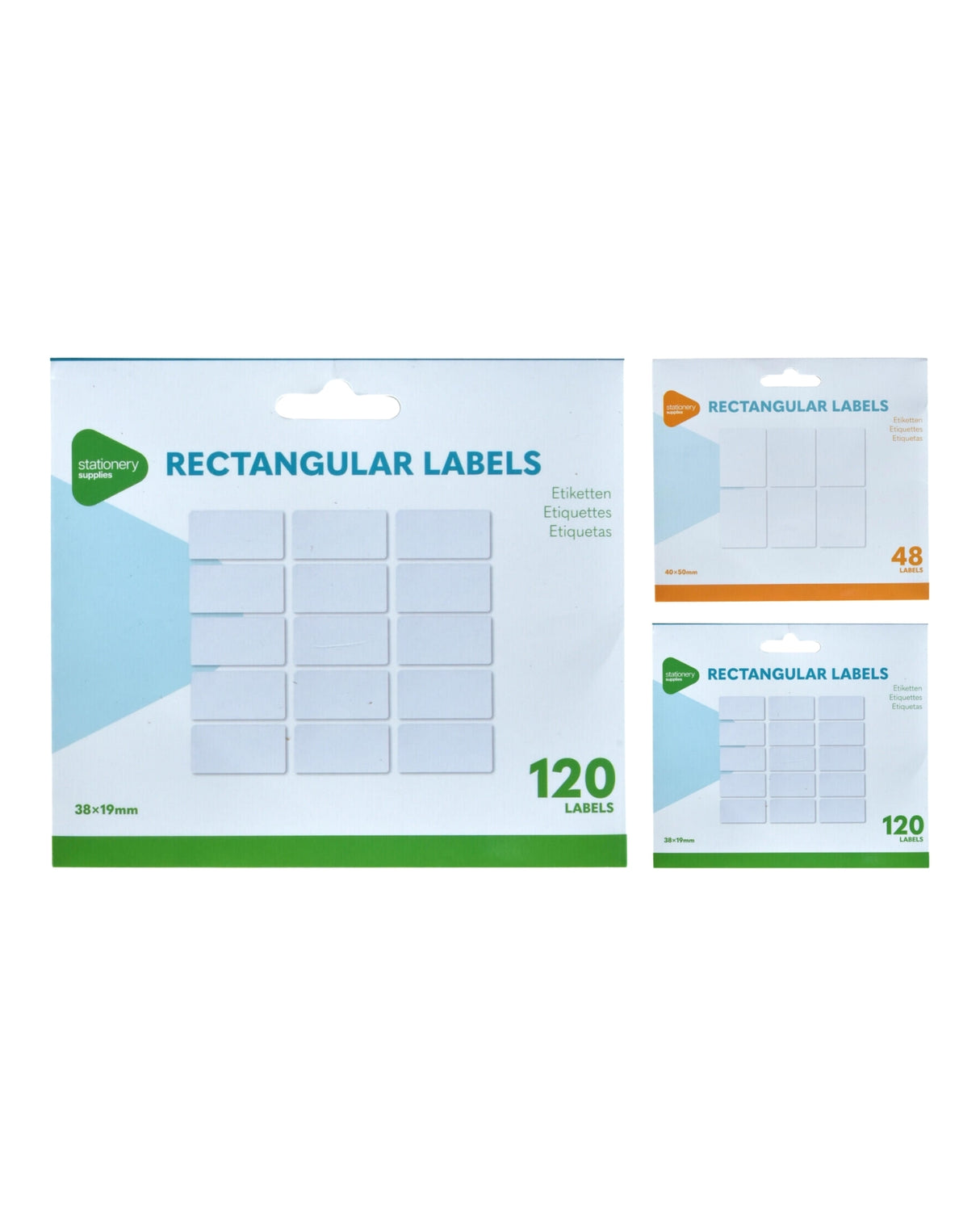 Etiketter hvide 1 pakke