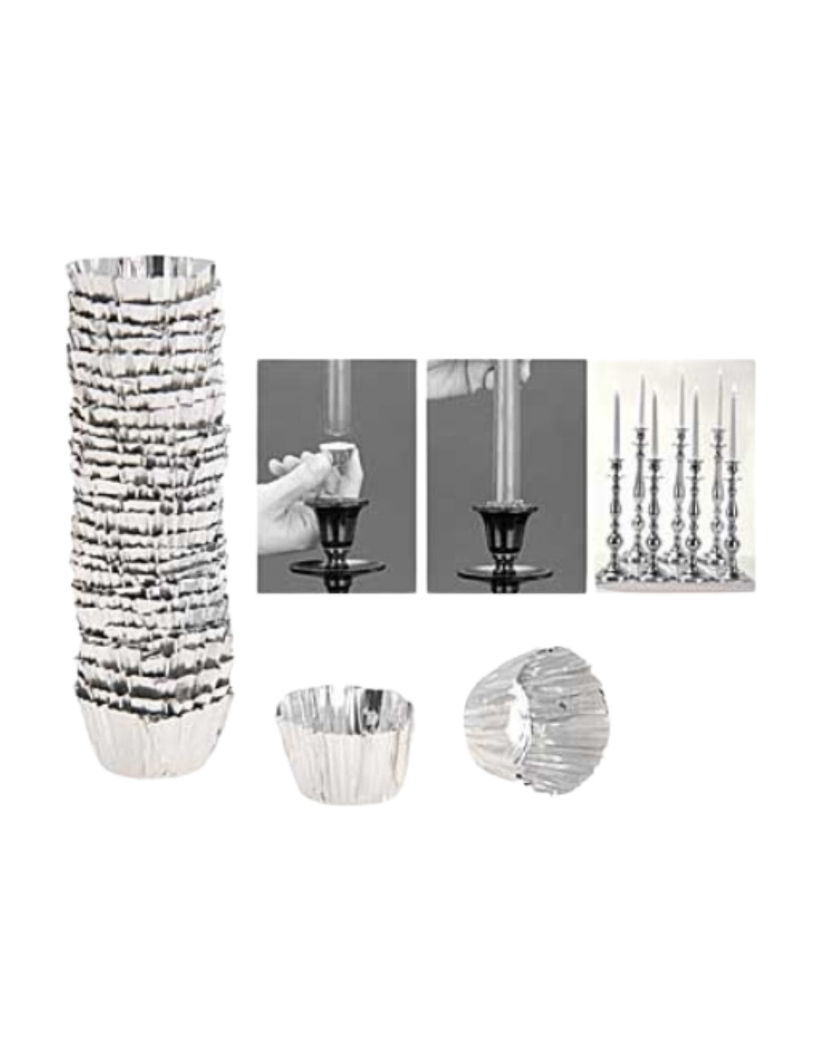 Lys manchetter / Lys holder i alu 60 stk.