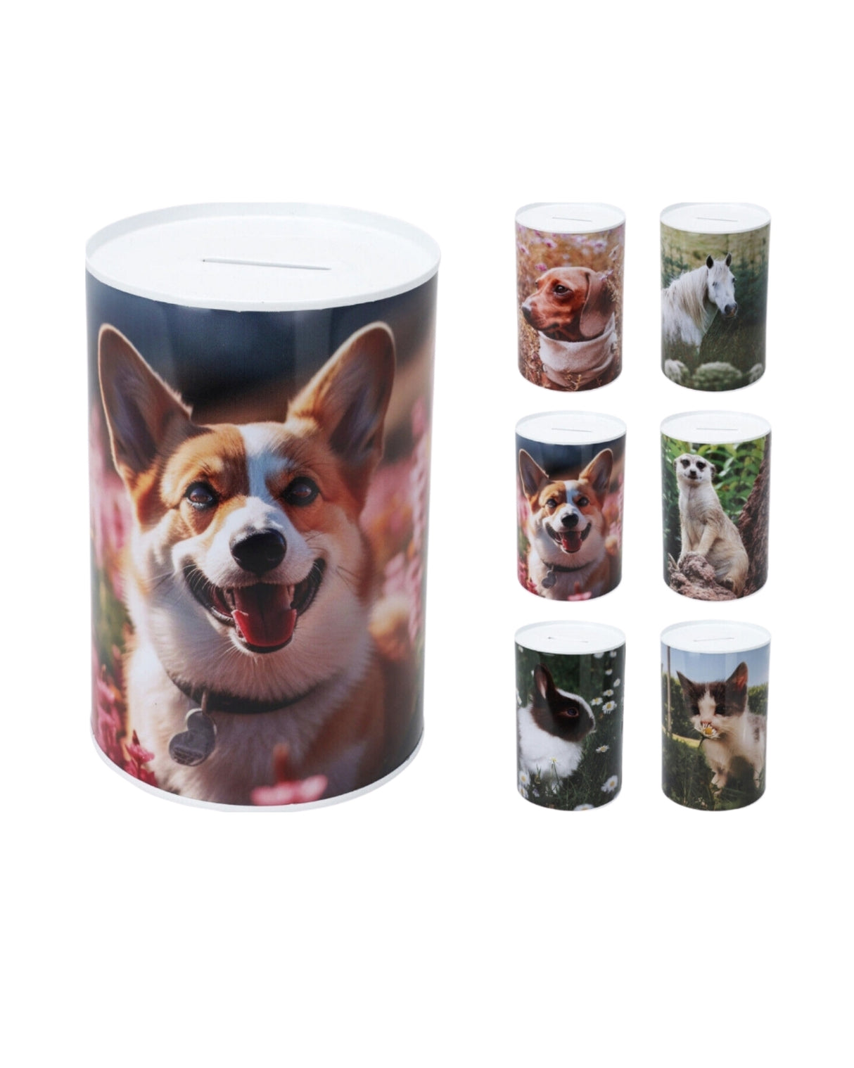 Money box in metal 10x15cm 1pc