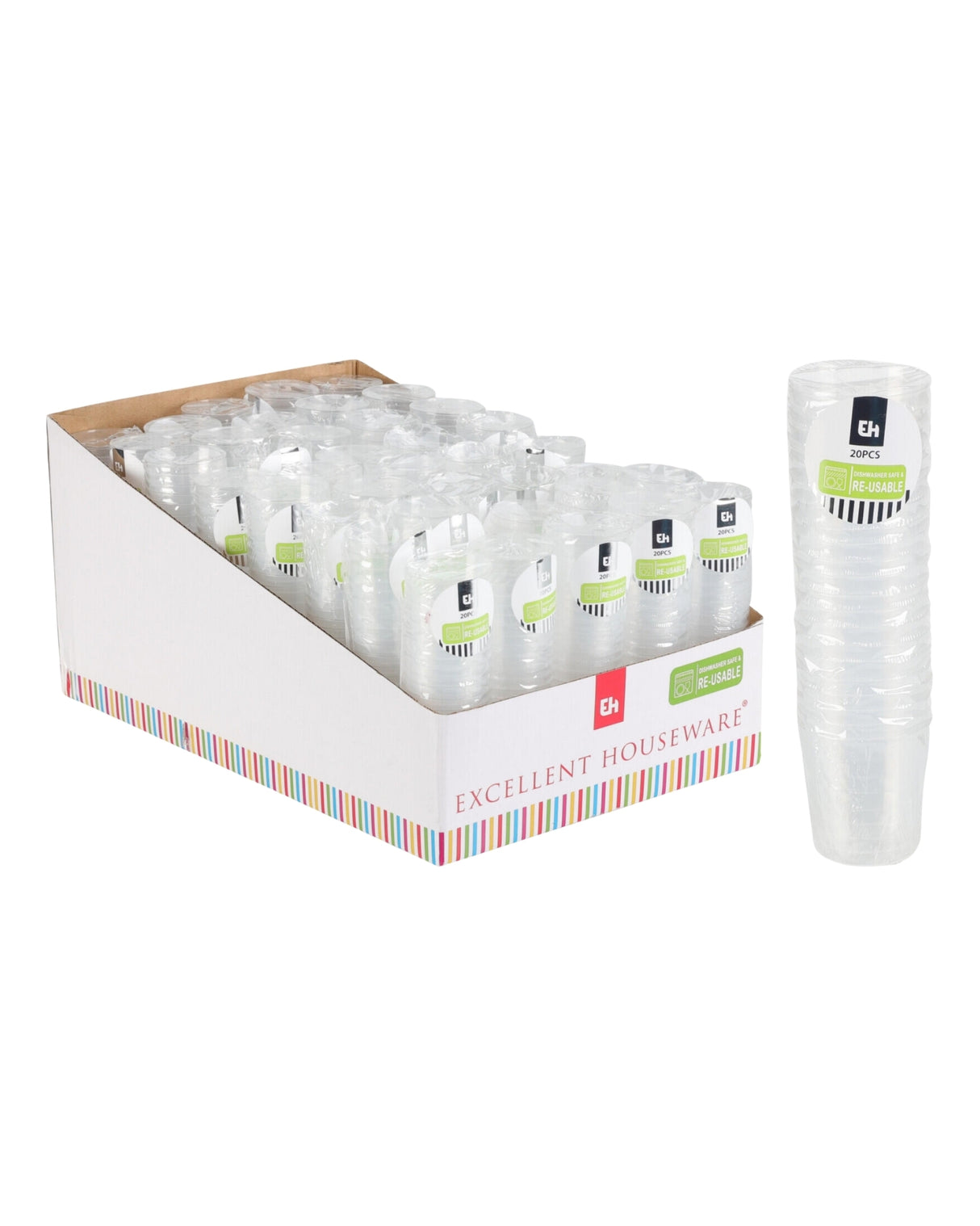 Shotglas i plast 30ml 20 stk