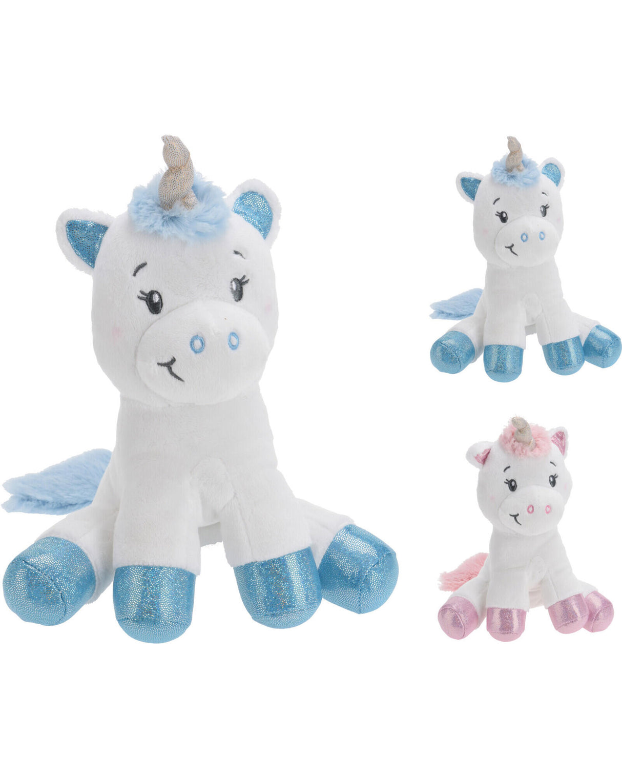 Enhjørning plys 16x12x17cm