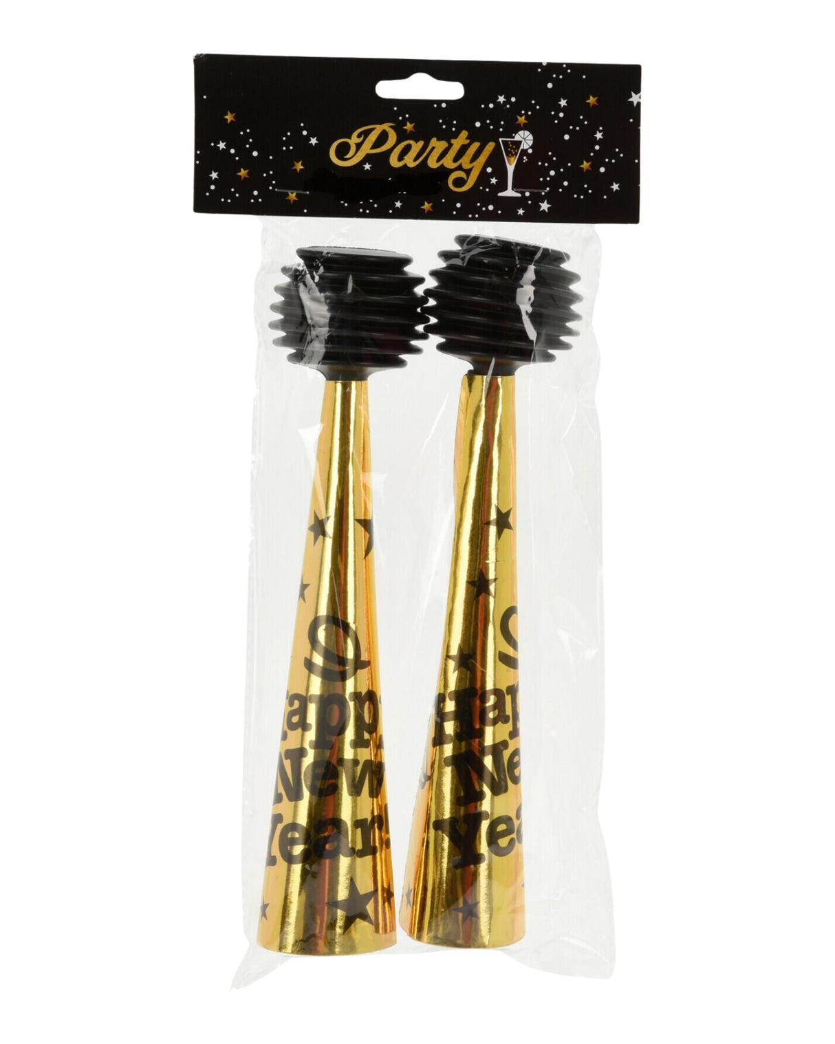 Boat horn in gold 2pcs "New Year"