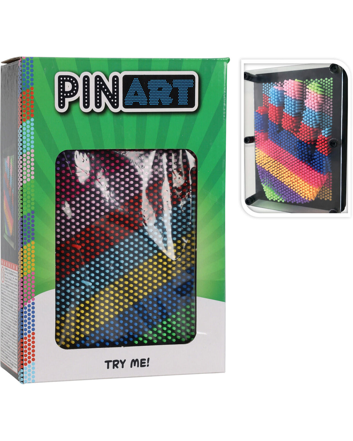 Pin art rainbow design