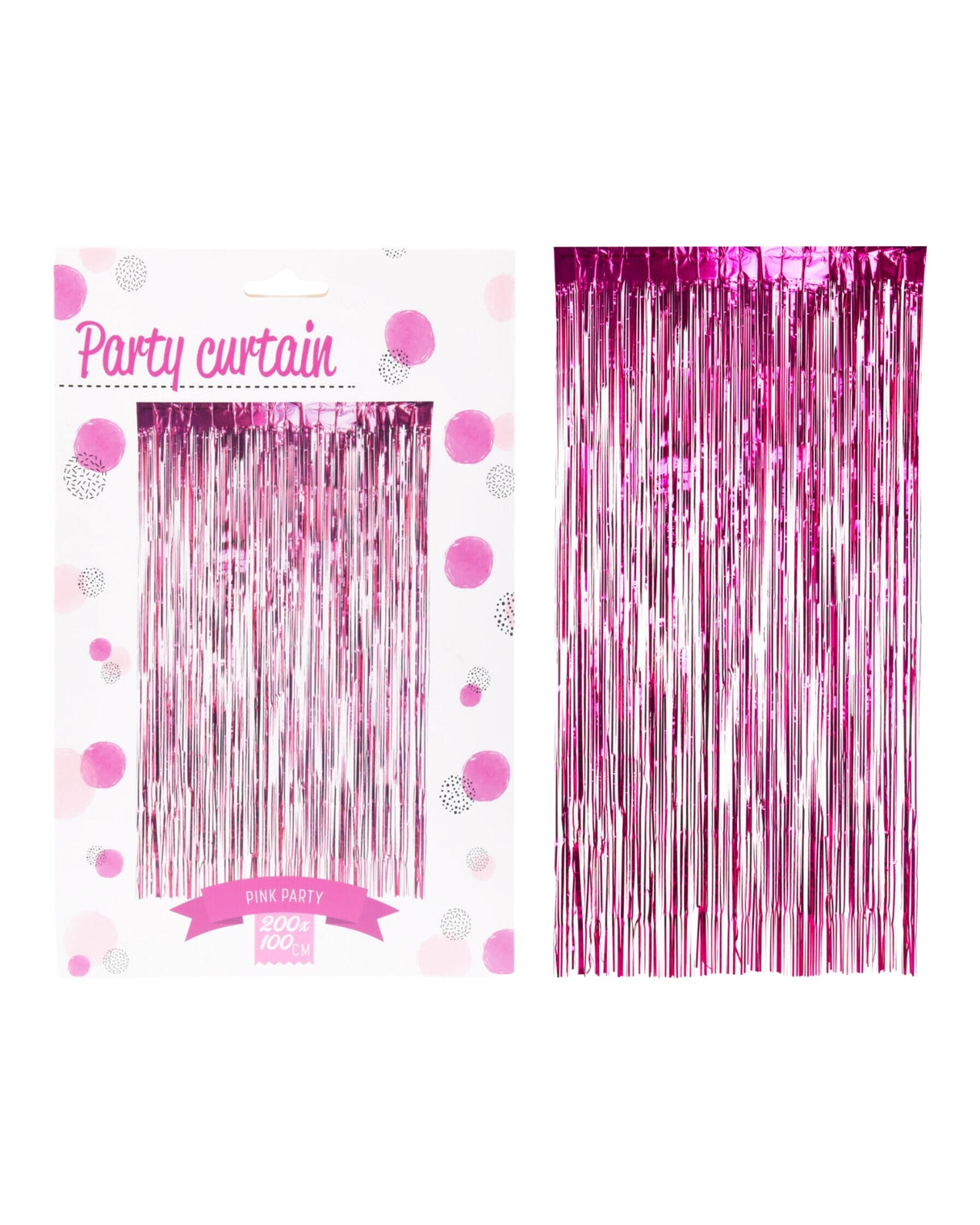 Party curtain 200x100cm in pink