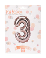 Foil balloons number 1pc - Rose 40cm
