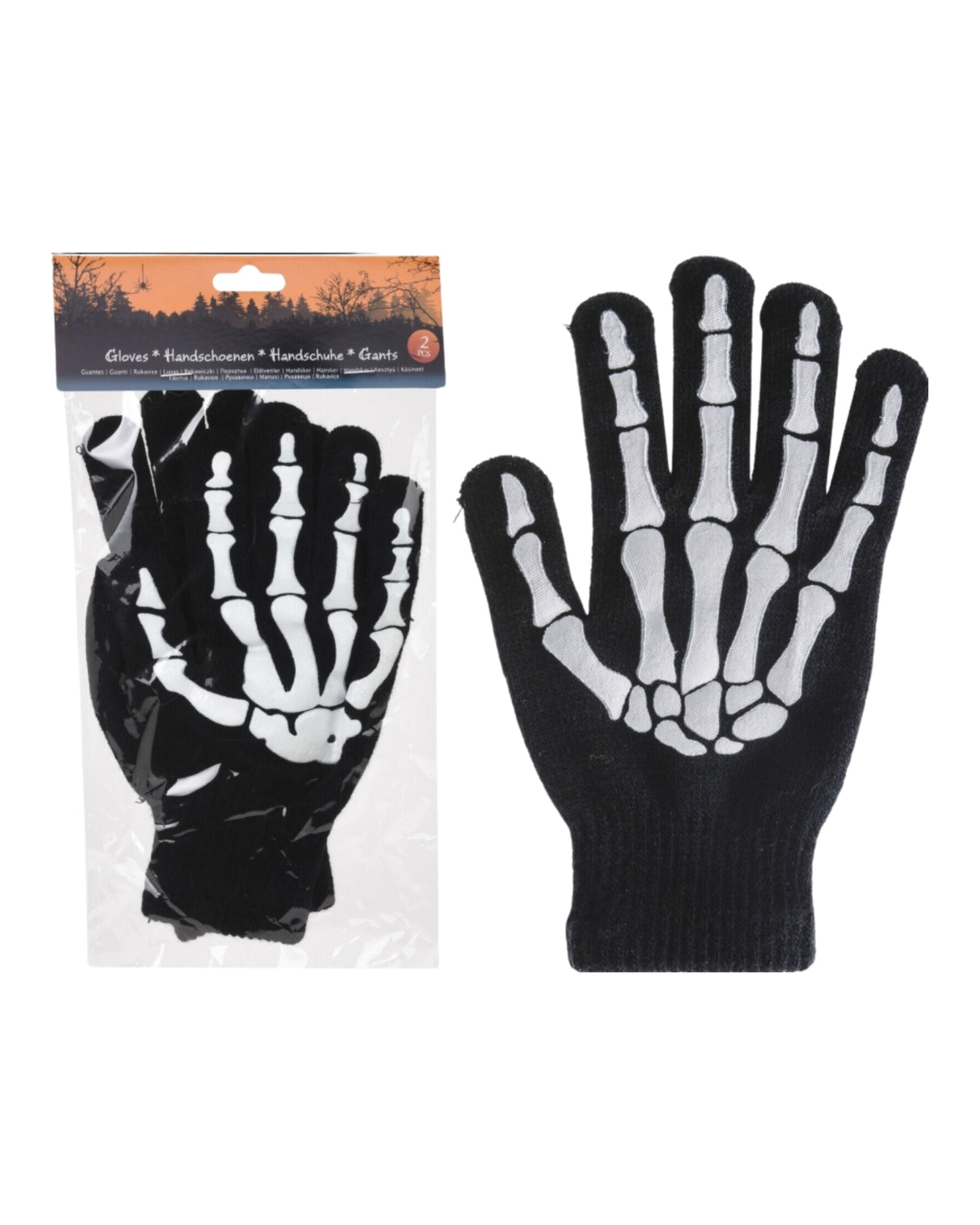 Handsker med skelet