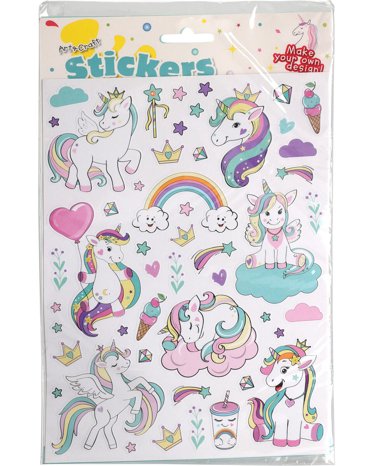 Unicorn stickers 2 sheets
