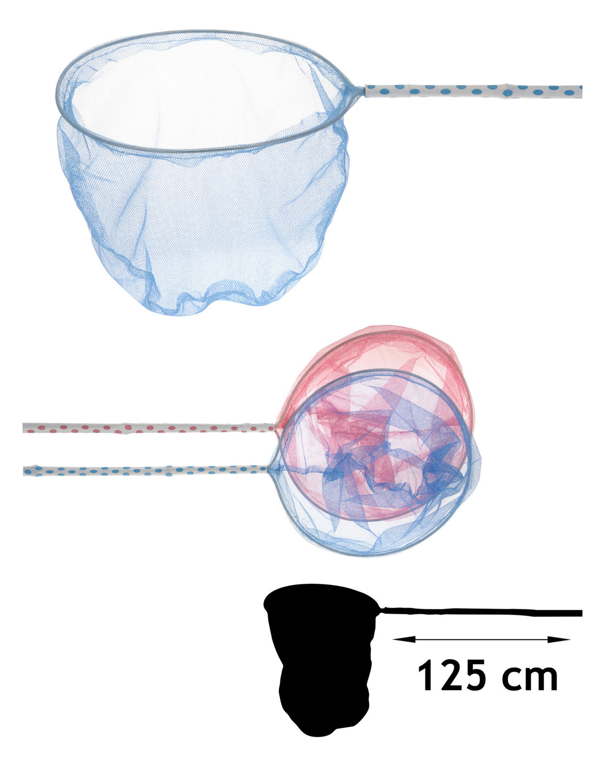 Fiskenet 125 cm 1stk