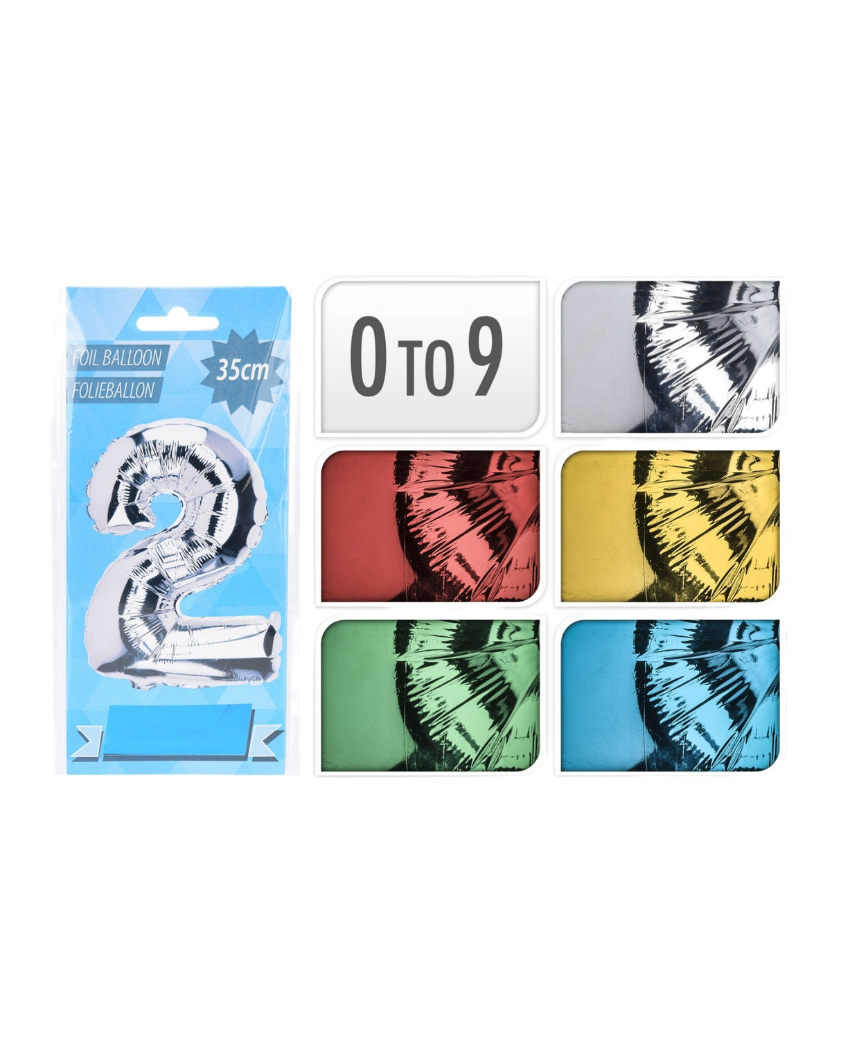 Folieballon tal 1 stk 35cm