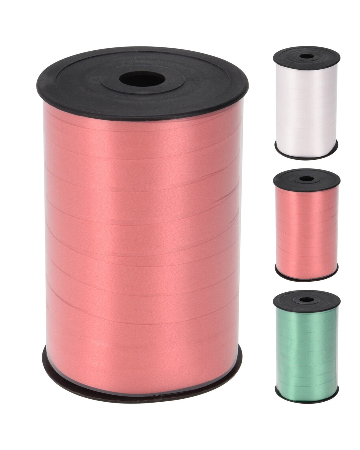Gift ribbon 1cmx150m 1 roll - Red, Green, White