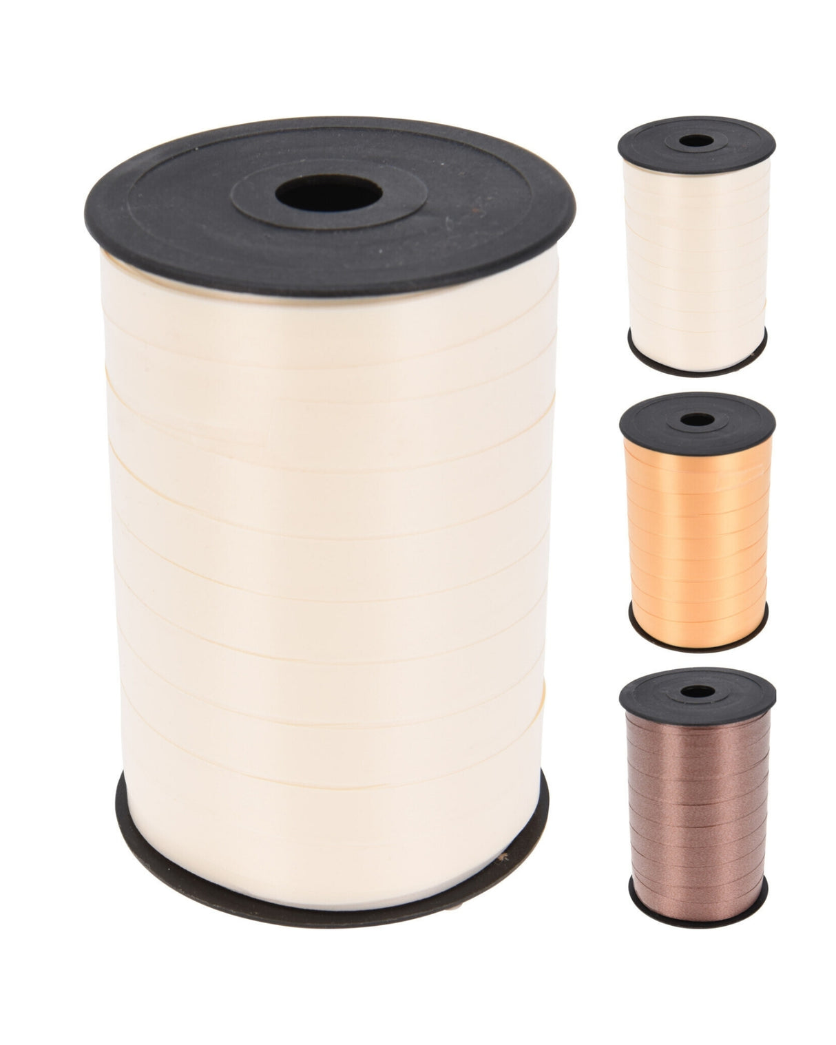 Gavebånd 1cmx150m 1 rulle - Creme, orange, brun