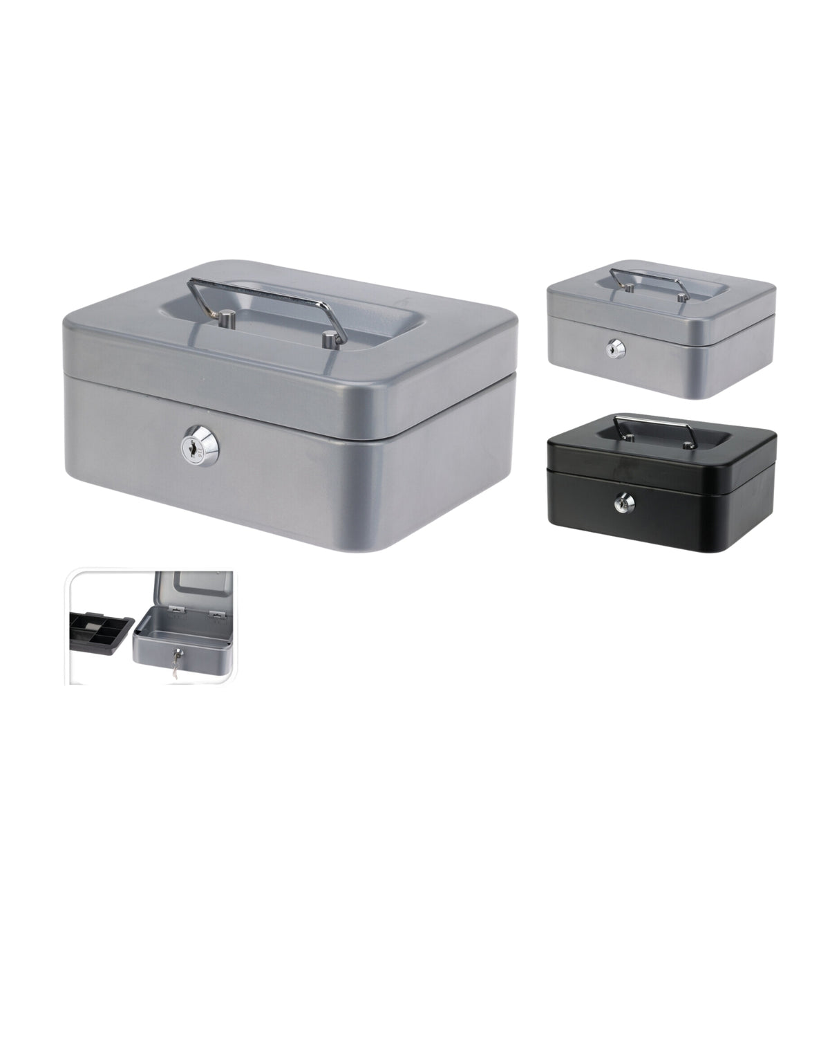 Pengekasse i metal 20x16x9 cm 1 stk