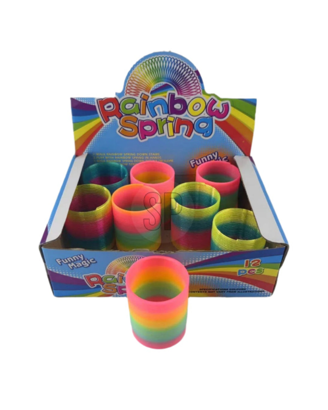 Feather rainbow colored 65x55x55mm 1pc