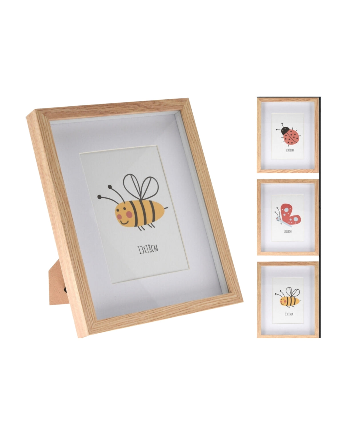 Wooden frame 20.3x25.4cm with passepartout 1 pc.