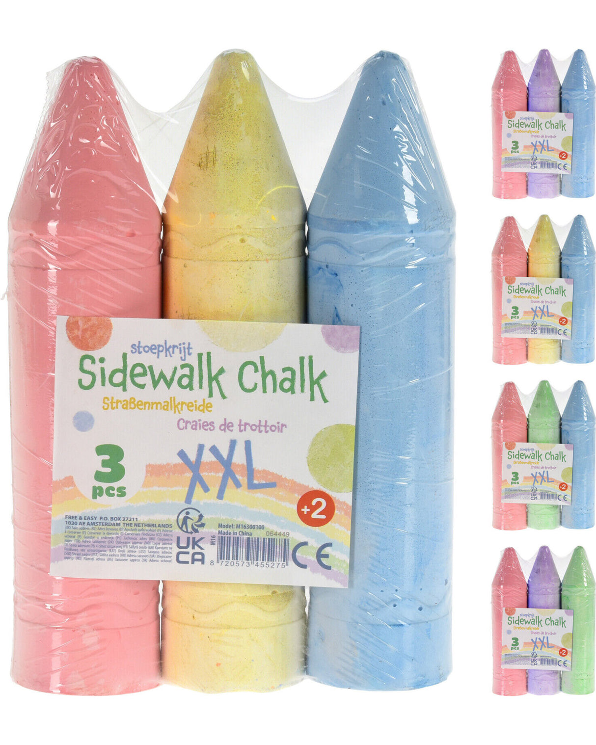 Gade kridt MEGA 3stk