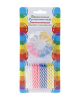 Lagkagelys 24 stk - Ensfarvet eller stribet